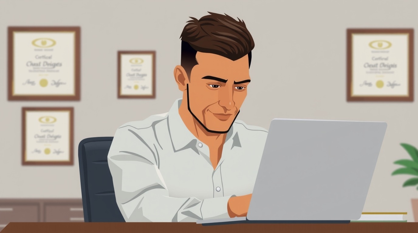 Flux_Schnell_a_man_sitting_at_a_desk_with_a_laptop_and_a_conte_0 Digital Marketing Banyuwangi - Pembicara Digital Marketing Banyuwangi